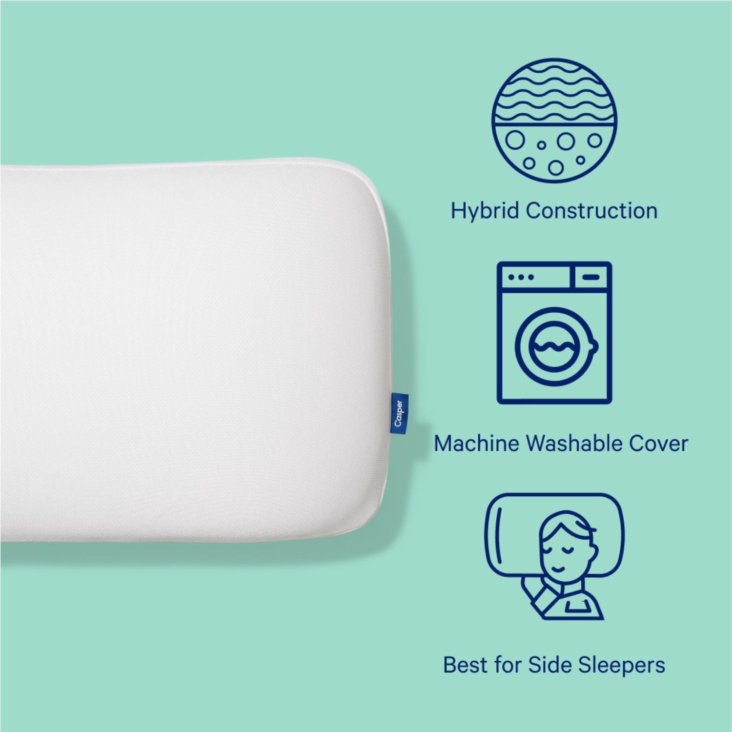 Ergonomic Memory Foam Essential Cooling Hybrid Pillow, Standard - Orthopedic Shredded Foam Bed Pillow Set Detail