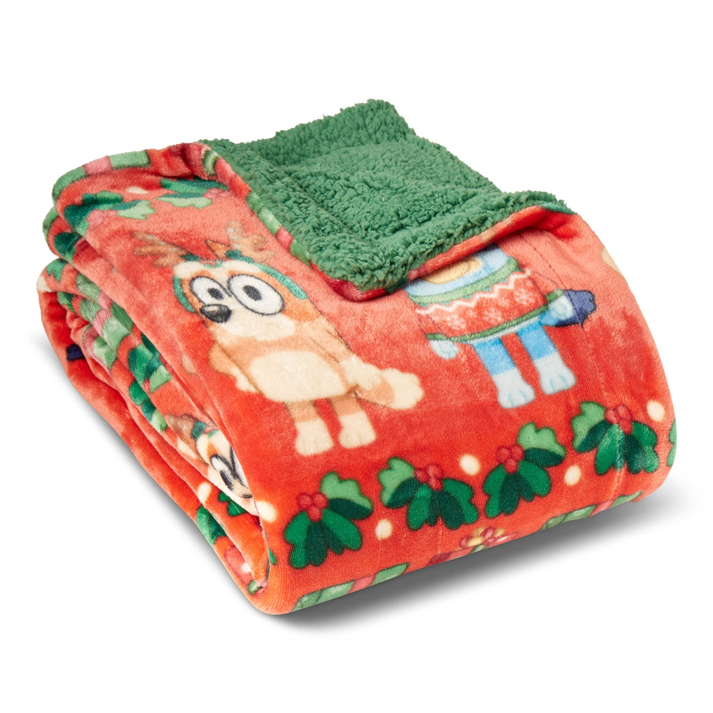 Lightweight Warm Holidays are Nice Silk Touch Throw Blanket with Sherpa Reverse 50 x 60 inches - Super Soft Reversible Sherpa Flannel Blanket Detail
