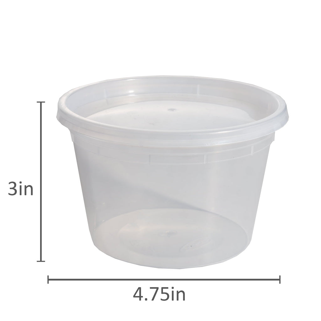 Playful Geometric 40 Piece 16oz Plastic Deli Container, Ideal Use for Meal Prep and Batch Cooking - Squishy Dohnut Sweet Treat Shaped Stress Toy Detail