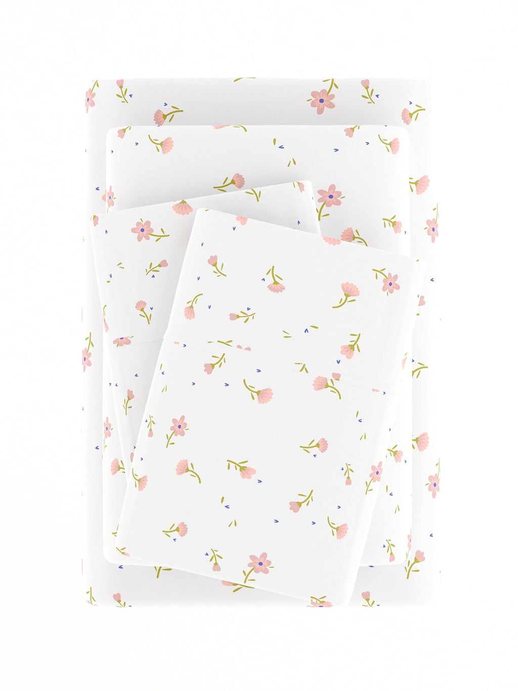 Wrinkle-Resistant Ultra Soft & Breathable Wrinkle Free Bed Sheets Set - Floral Pink Farmhouse Patterned for Twin Size Bedding - Cooling Hotel Quality Bedding Sheets and Pillowcases Detail