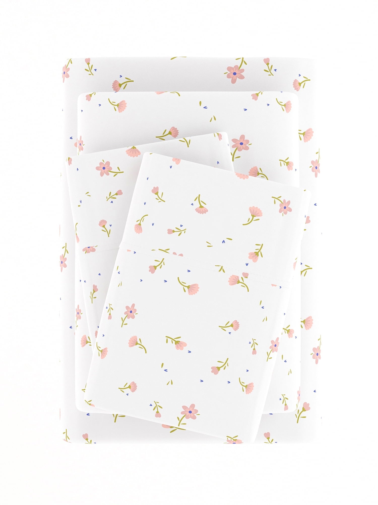 Wrinkle-Resistant Ultra Soft & Breathable Wrinkle Free Bed Sheets Set - Floral Pink Farmhouse Patterned for Twin Size Bedding - Cooling Hotel Quality Bedding Sheets and Pillowcases Detail