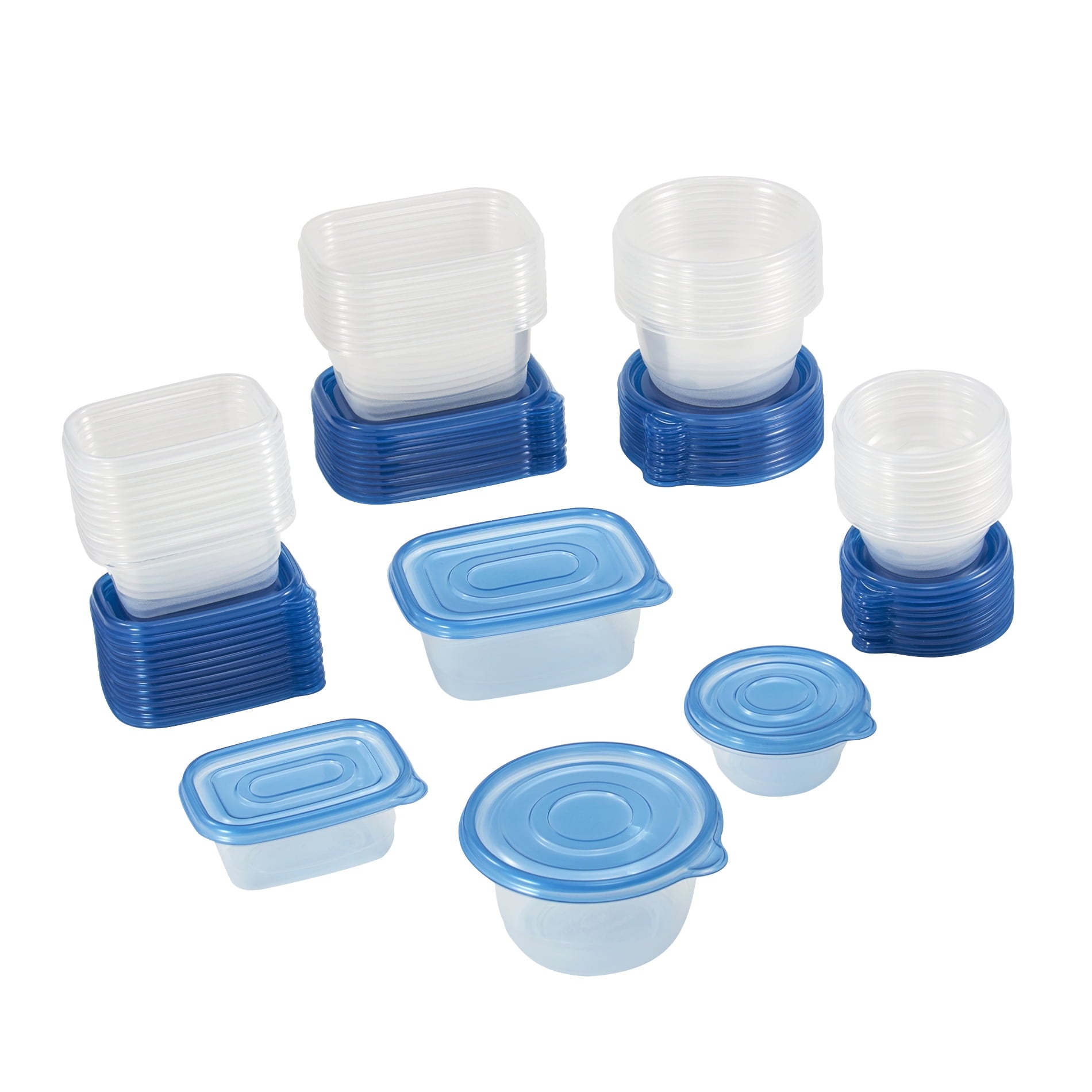 Playful Geometric 92pc Plastic Food Storage Container set, Ideal Use for Refrigeration Storage and Organization,... - Deliciously Soft Cupcake Sensory Glob Detail