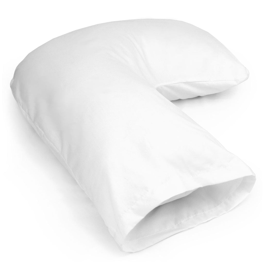 Ergonomic Memory Foam Hugg-A-Pillow 17" x 22" Bed Pillow White 554-7915-1900 - Decorative Throw Pillow Cushion for Sofa & Bed Detail