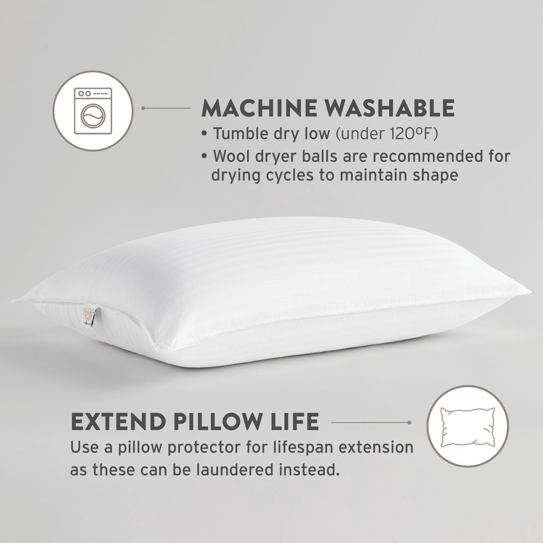 Orthopedic Support Dolce Notte II Stomach, Side and Back Sleeper Bed Pillow for Sleeping | Hotel and Resort Quality | Hypoallergenic, Do... - Orthopedic Shredded Foam Bed Pillow Set Detail