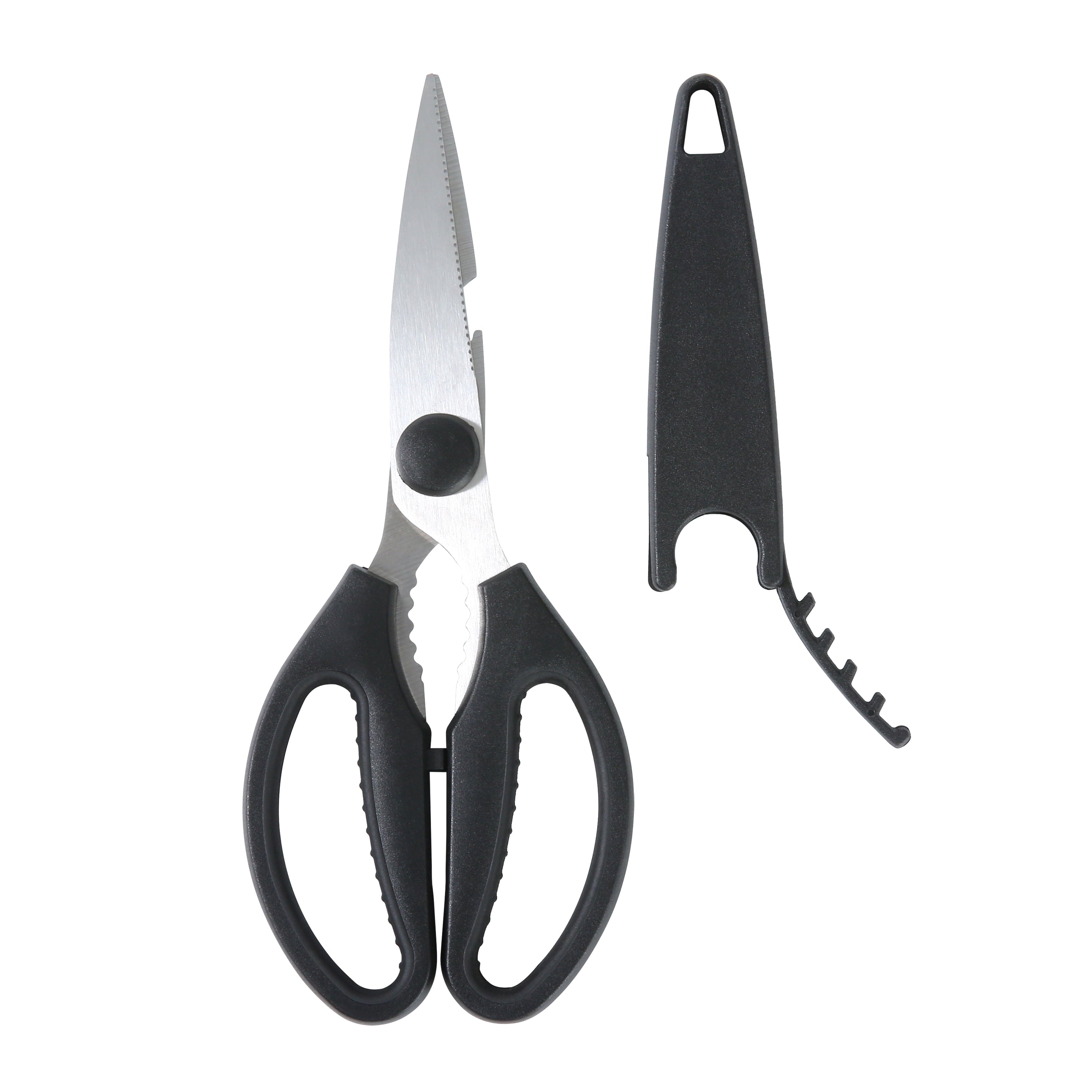 Ergonomic Manual Stainless Steel Multi-Purpose 8.6in Kitchen Shears - Kitchen Gadget Tool for Quick Food Prep Detail