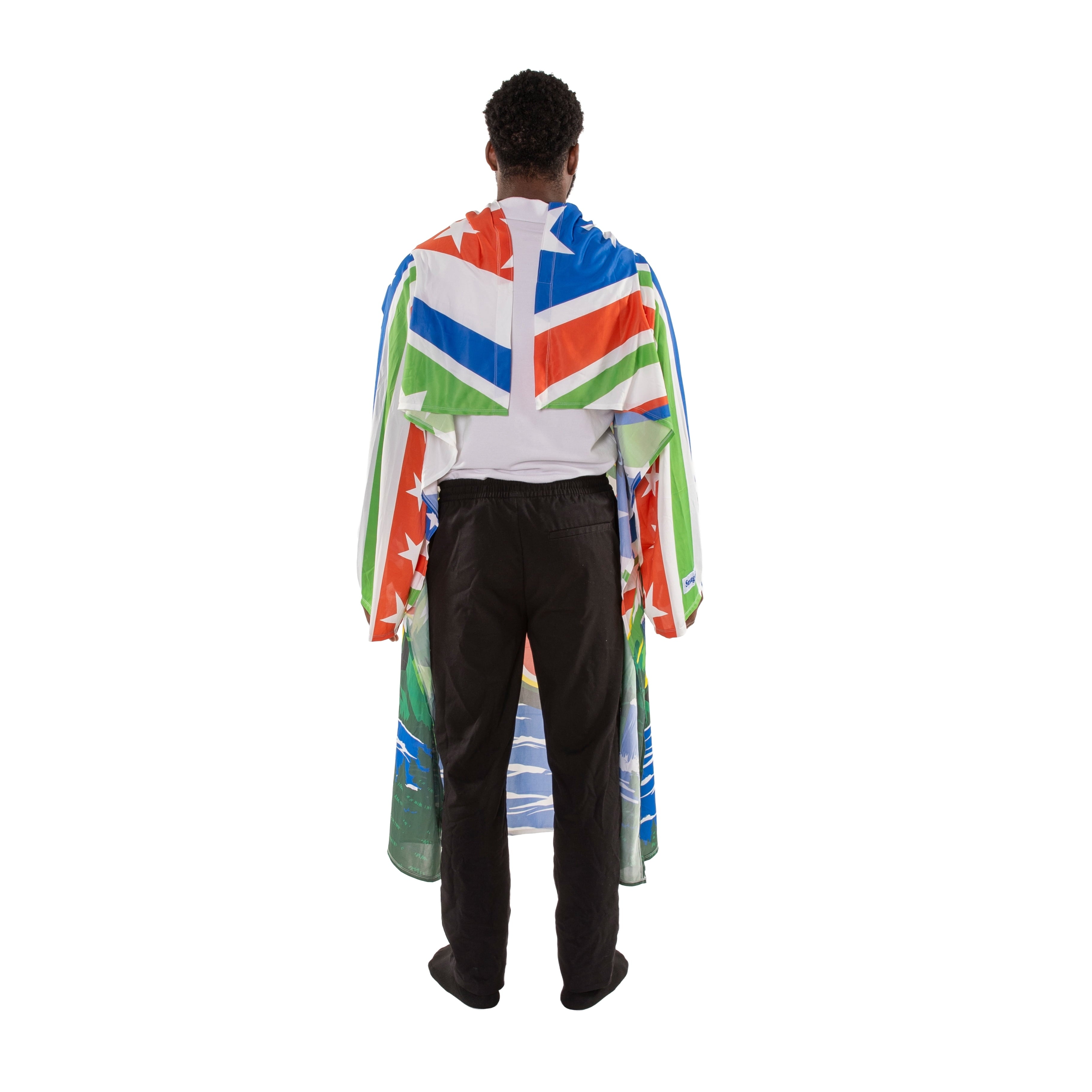 Lightweight Warm Chill Wearable Blanket with Sleeves in Cool Touch Fabric, Mountain Dew Red White & Dew Americana - Lightweight Plush Warm Blanket for All Seasons Detail