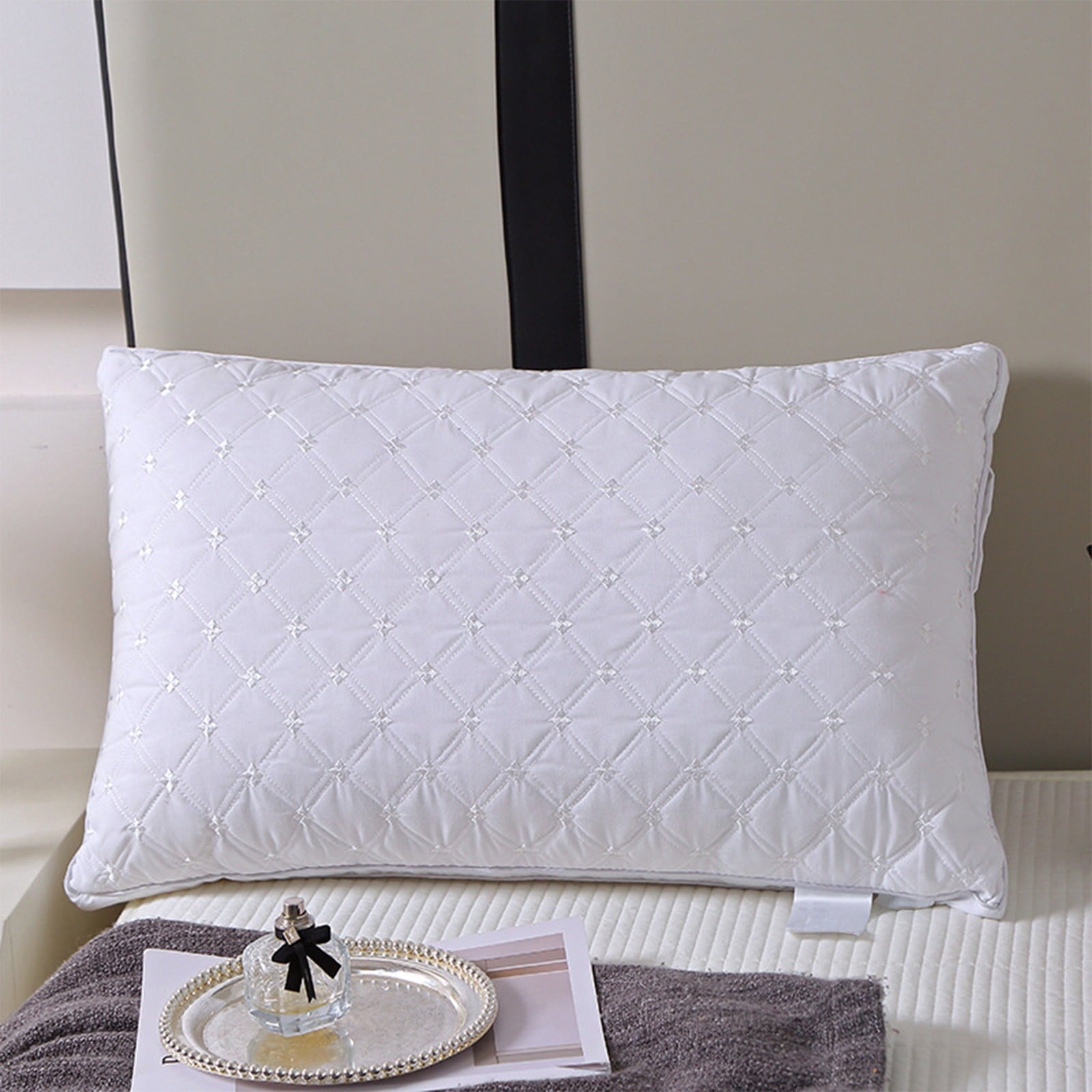 Decorative Plump Hotel Grade Extra Soft Pillows Queen Size Set of 2 Supportive Bed Pillow for Back Side and Stomach Sleepers, Breathab... - Decorative Throw Pillow Cushion for Sofa & Bed Detail