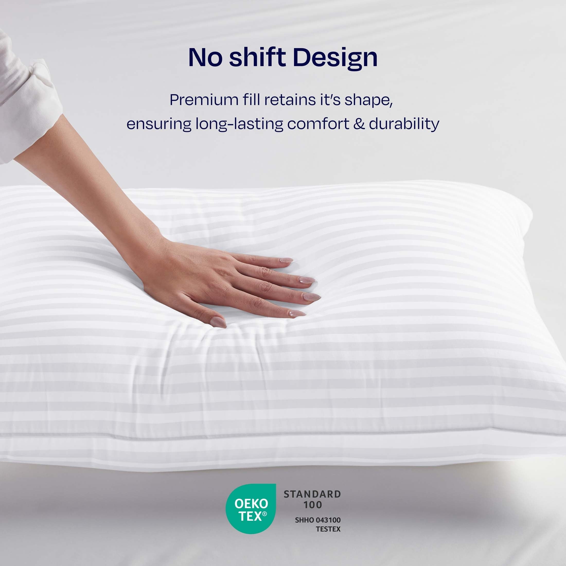 Hotel Collection 2-Pack Comfort Bed Pillows Standard size set of 2 for Sleeping, Pillows, for Back, Stomach or Side Sleepers, 20 x 26 ... - Decorative Throw Pillow Cushion for Sofa & Bed Detail