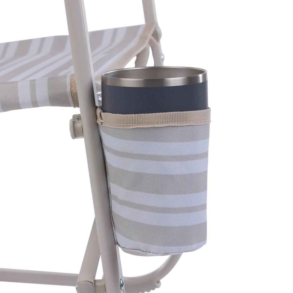 Patented Spring-Action Beach Rocker - Choice 712 - Heavy-Duty Kickback Rocker with Beverage Holder Detail
