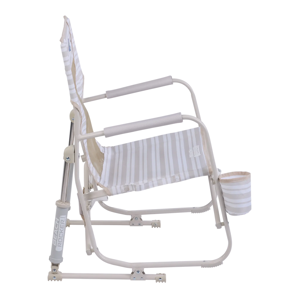 Patented Spring-Action Beach Rocker - Choice 712 - Heavy-Duty Kickback Rocker with Beverage Holder Detail