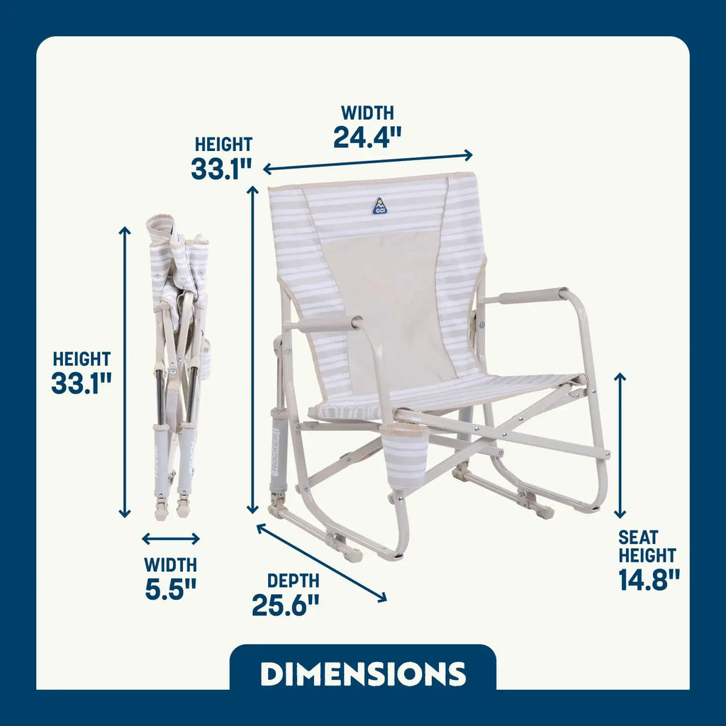 Patented Spring-Action Beach Rocker - Choice 712 - Heavy-Duty Kickback Rocker with Beverage Holder Detail
