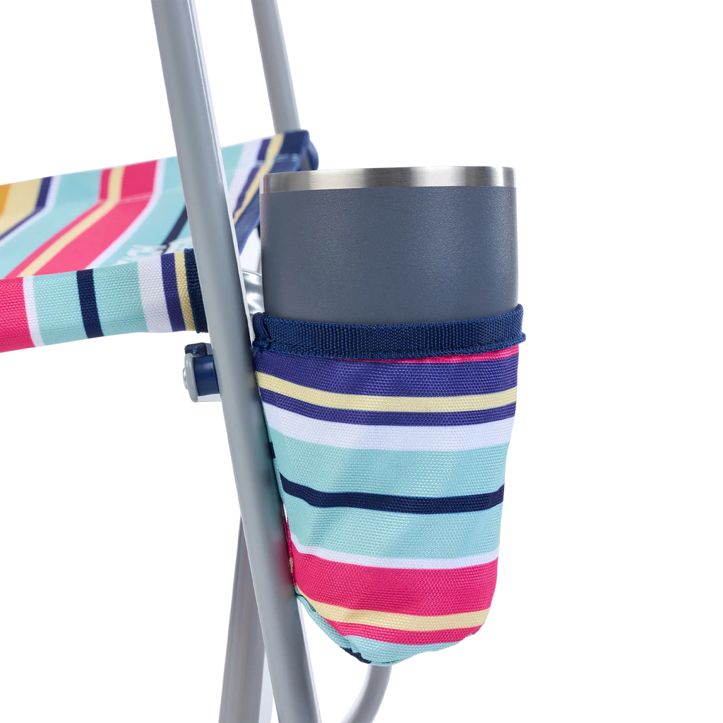 Patented Spring-Action Beach Rocker - Choice 712 - Heavy-Duty Kickback Rocker with Beverage Holder Detail