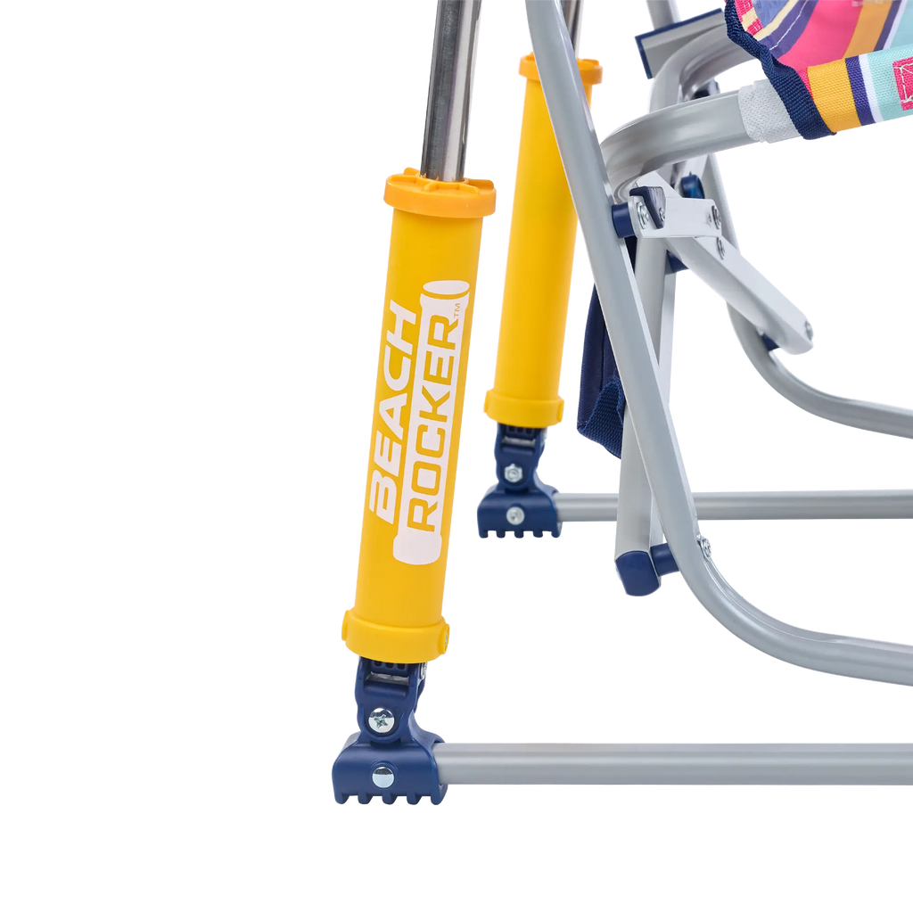 Patented Spring-Action Beach Rocker - Choice 712 - Heavy-Duty Kickback Rocker with Beverage Holder Detail