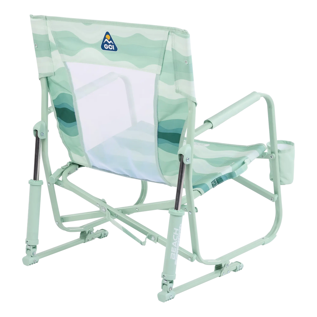 Patented Spring-Action Beach Rocker - Choice 712 - Heavy-Duty Kickback Rocker with Beverage Holder Detail