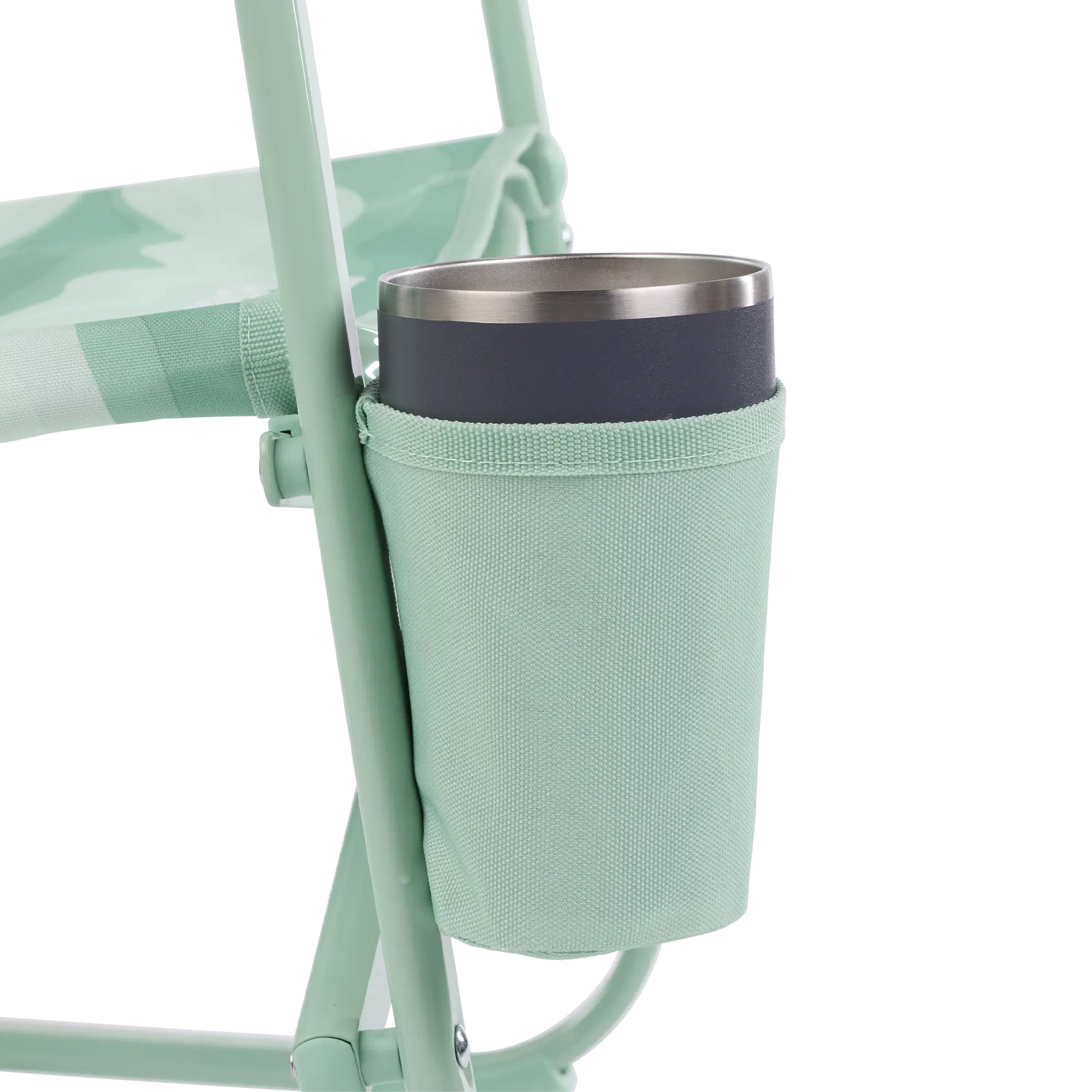 Patented Spring-Action Beach Rocker - Choice 712 - Heavy-Duty Kickback Rocker with Beverage Holder Detail