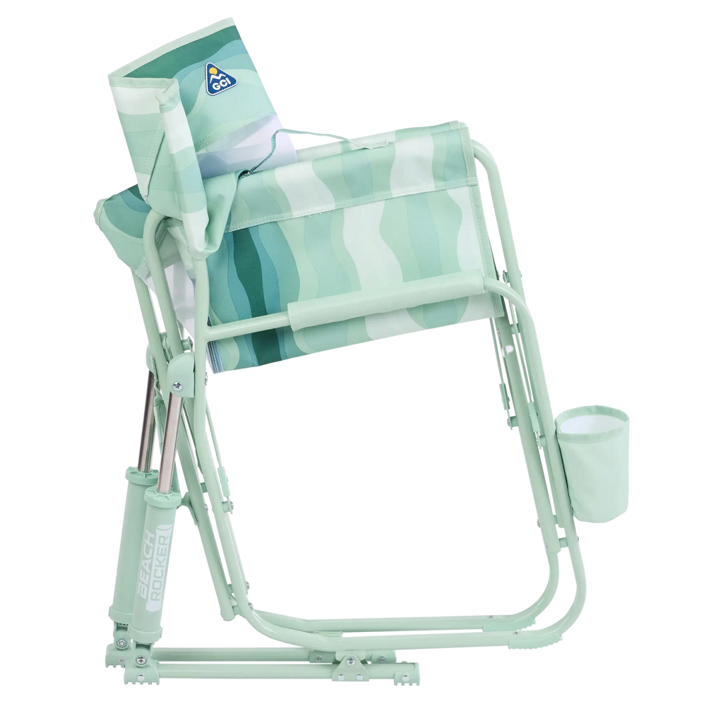 Patented Spring-Action Beach Rocker - Choice 712 - Heavy-Duty Kickback Rocker with Beverage Holder Detail