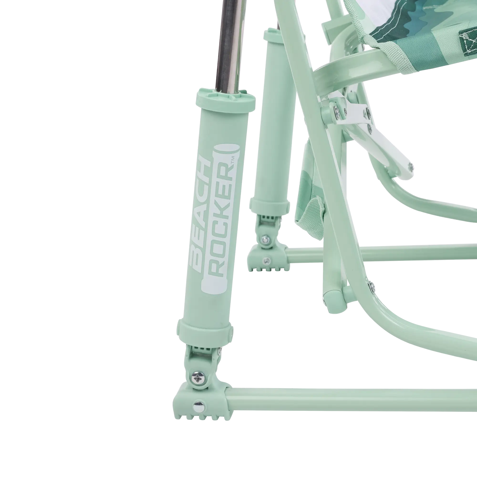 Patented Spring-Action Beach Rocker - Choice 712 - Heavy-Duty Kickback Rocker with Beverage Holder Detail