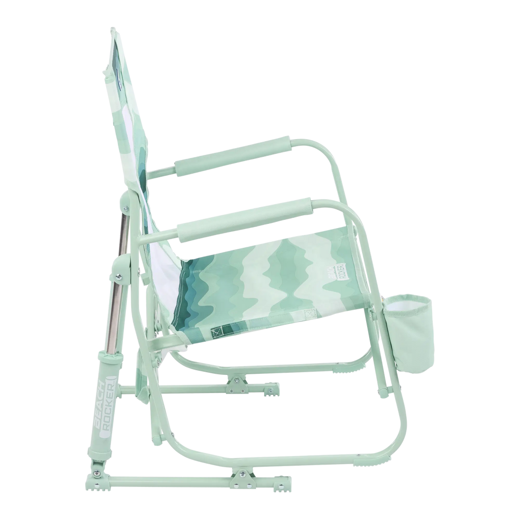 Patented Spring-Action Beach Rocker - Choice 712 - Heavy-Duty Kickback Rocker with Beverage Holder Detail