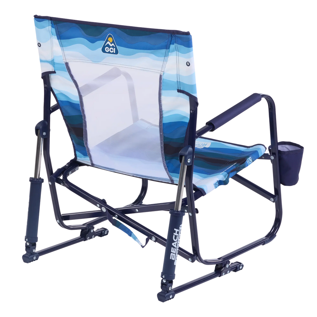 Patented Spring-Action Beach Rocker - Choice 712 - Heavy-Duty Kickback Rocker with Beverage Holder Detail