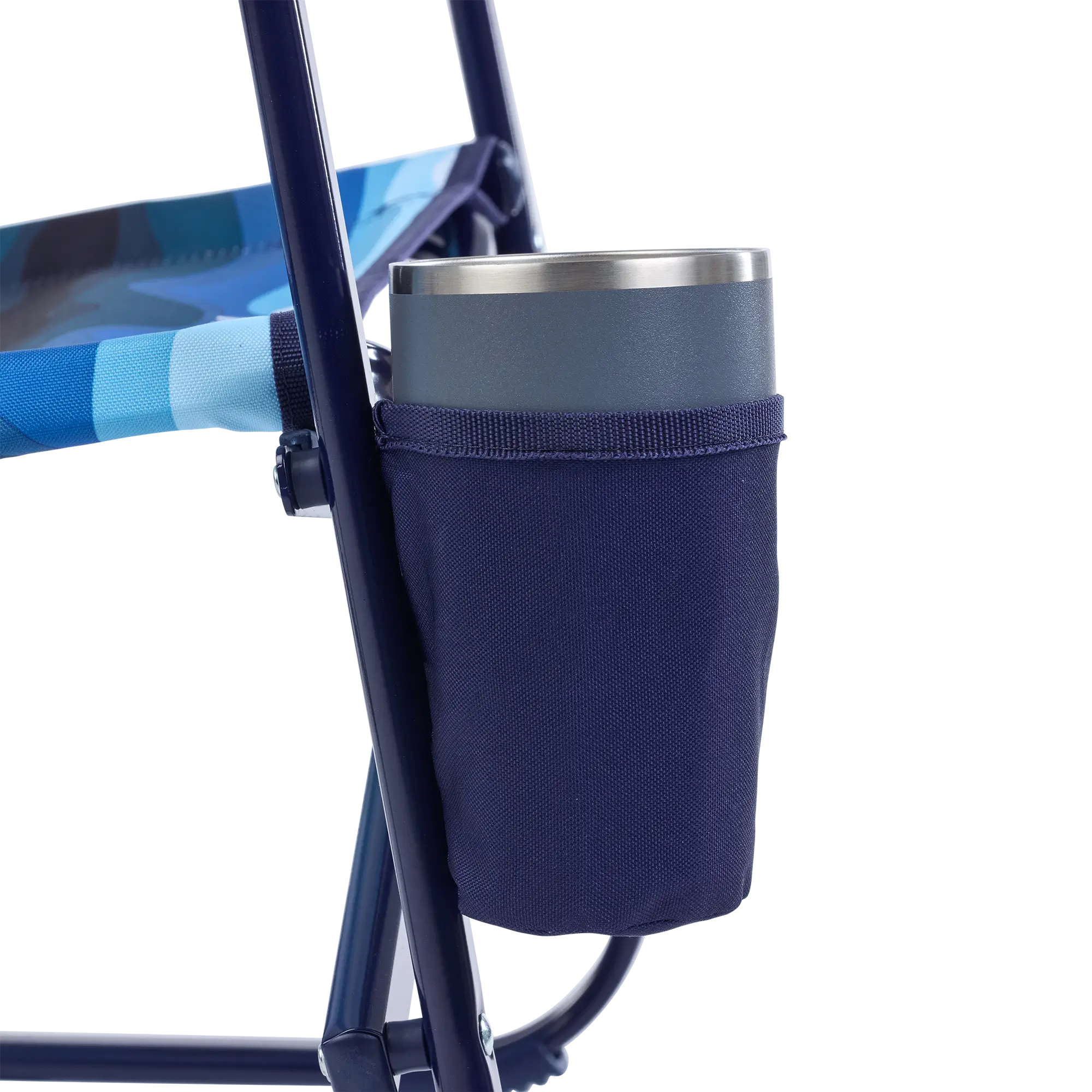 Patented Spring-Action Beach Rocker - Choice 712 - Heavy-Duty Kickback Rocker with Beverage Holder Detail