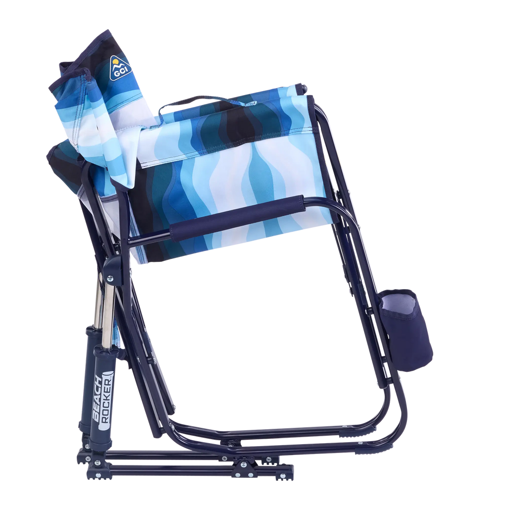 Patented Spring-Action Beach Rocker - Choice 712 - Heavy-Duty Kickback Rocker with Beverage Holder Detail