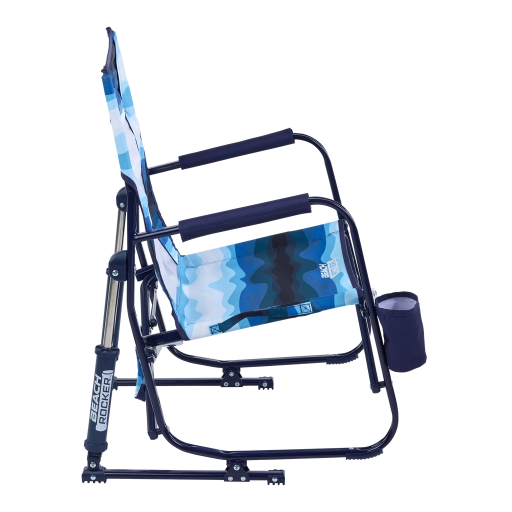 Patented Spring-Action Beach Rocker - Choice 712 - Heavy-Duty Kickback Rocker with Beverage Holder Detail