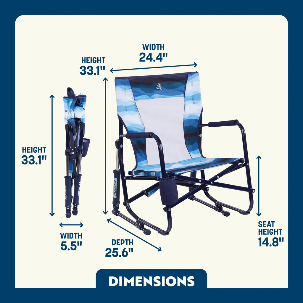 Patented Spring-Action Beach Rocker - Choice 712 - Heavy-Duty Kickback Rocker with Beverage Holder Detail