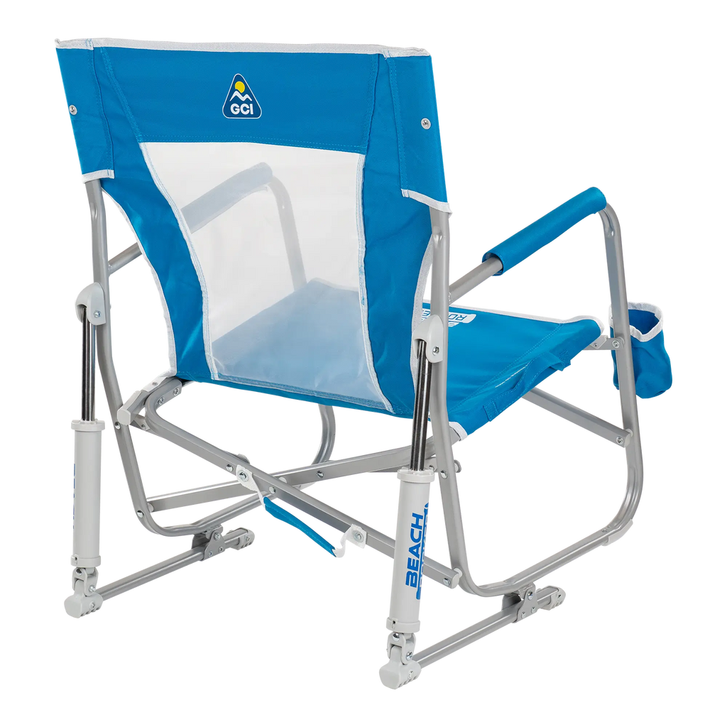 Patented Spring-Action Beach Rocker - Choice 712 - Heavy-Duty Kickback Rocker with Beverage Holder Detail