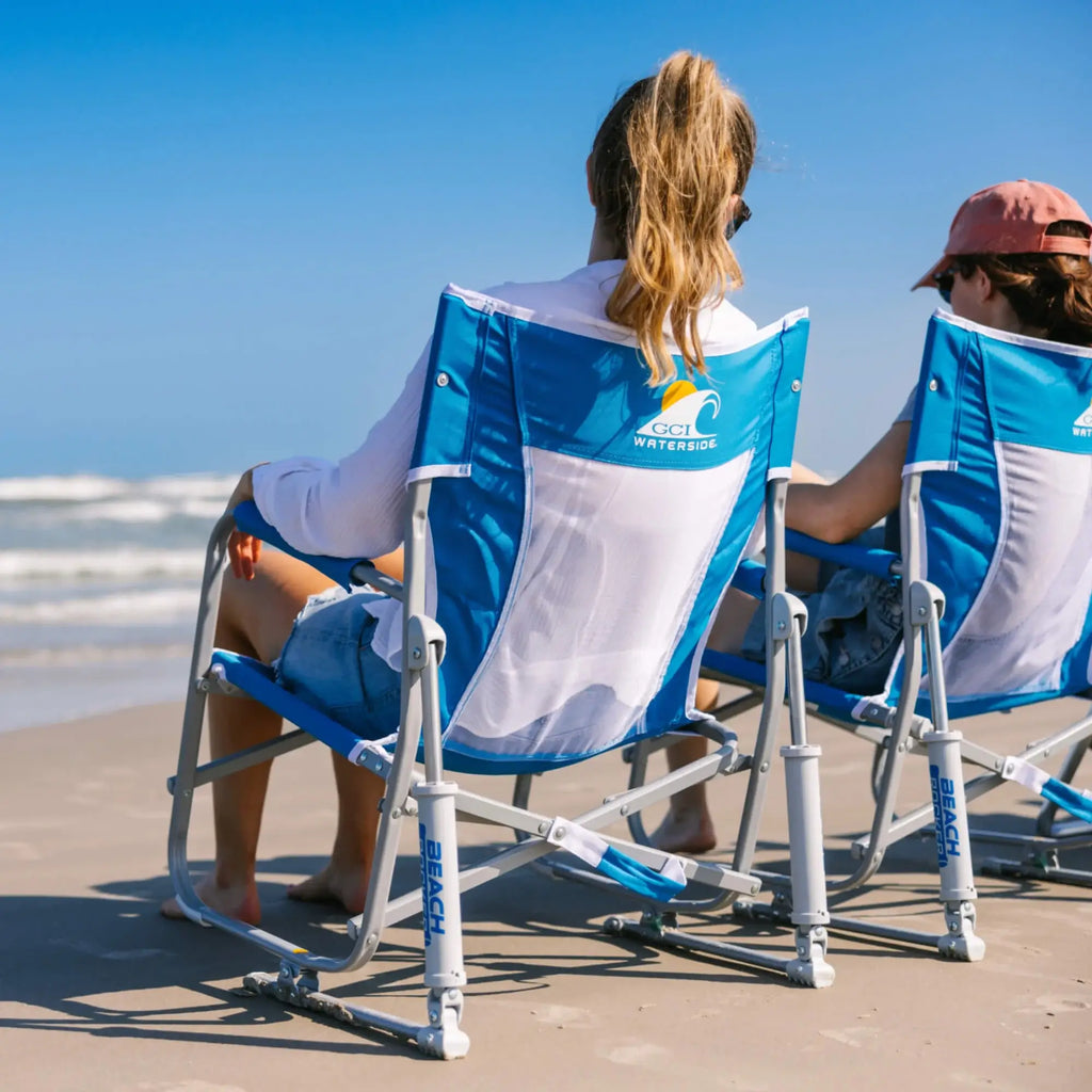 Smooth Motion Beach Rocker Bundle - Choice 773 - Patented Spring-Action Rocking Chair for Camping Detail
