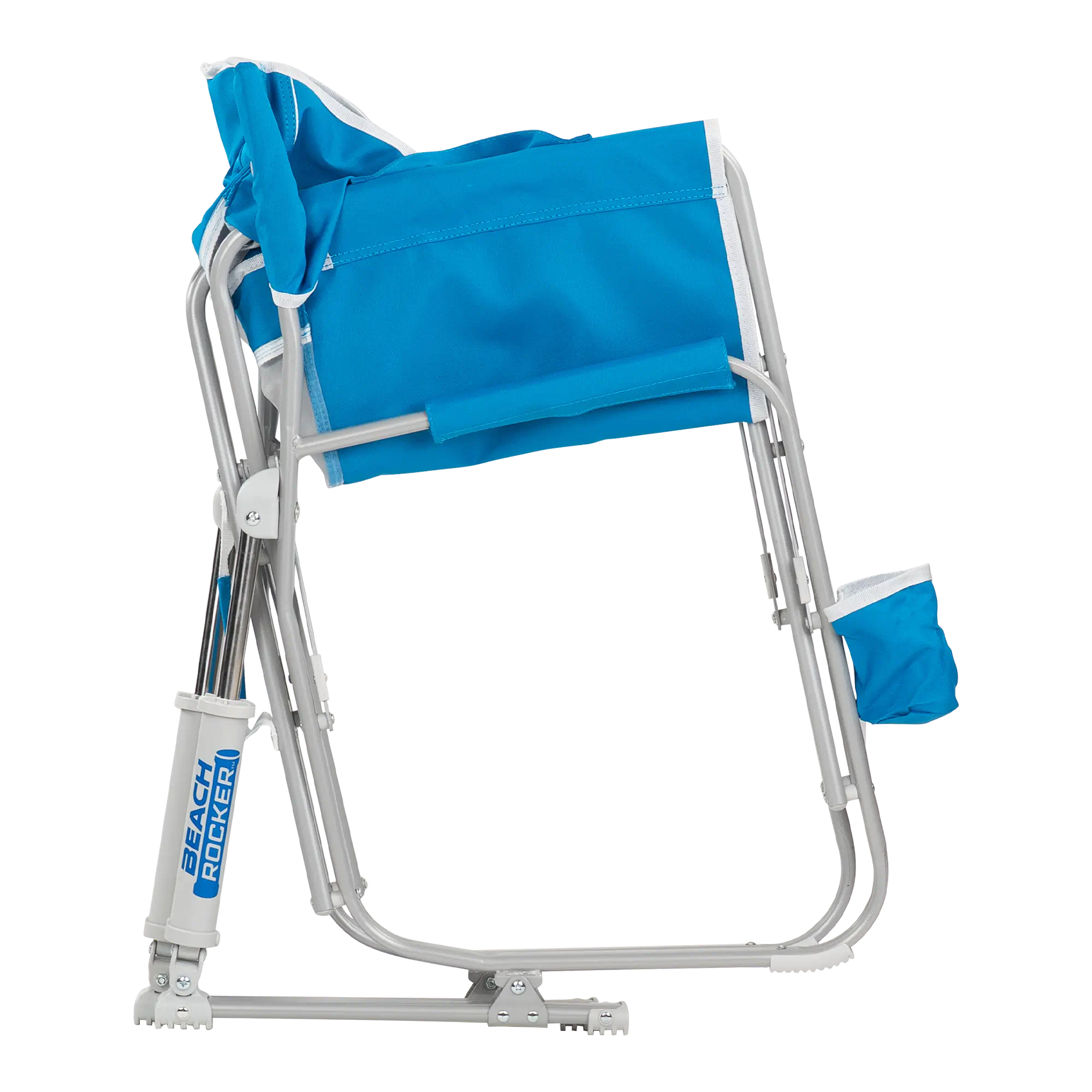 Patented Spring-Action Beach Rocker - Choice 712 - Heavy-Duty Kickback Rocker with Beverage Holder Detail