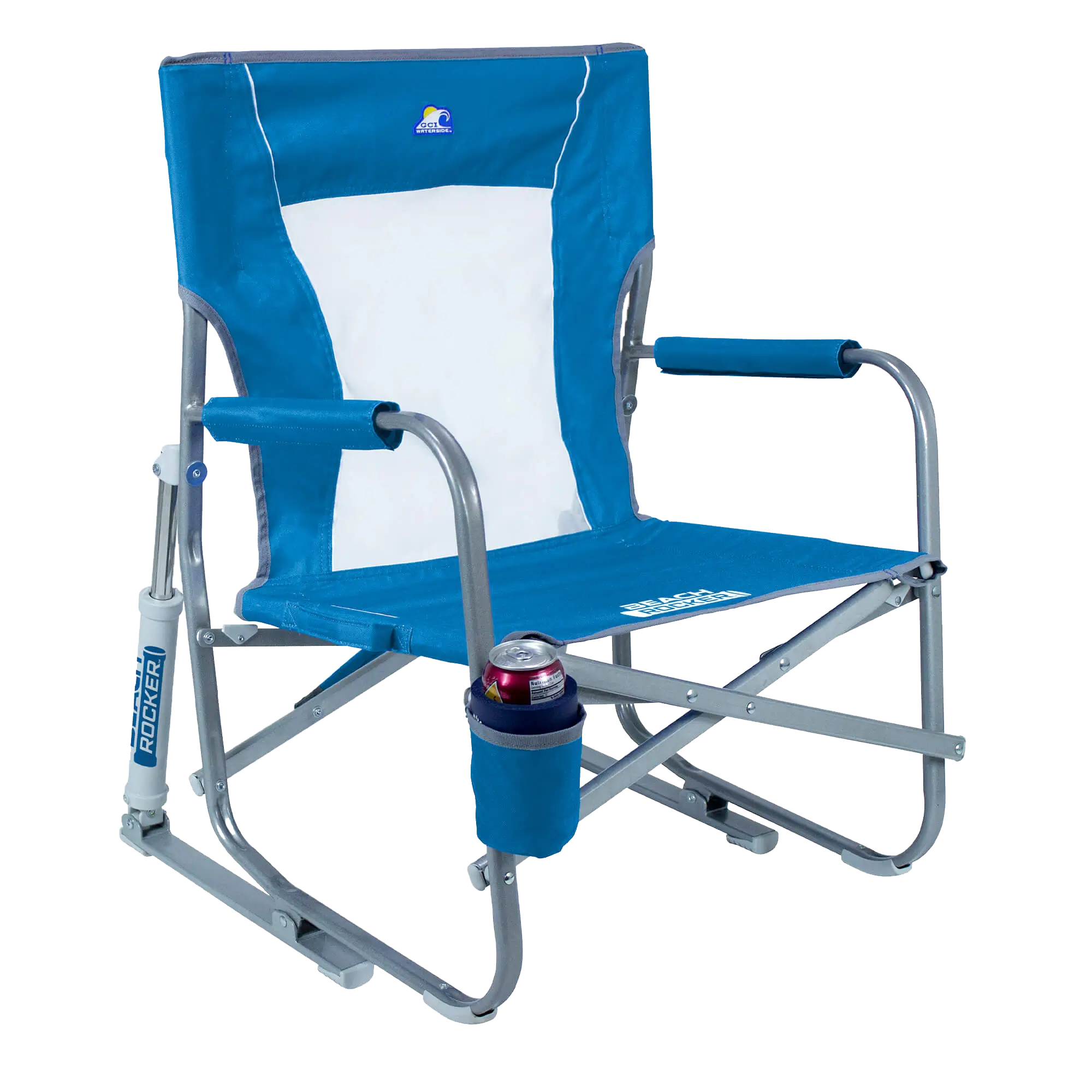 Smooth Motion Beach Rocker Bundle - Choice 773 - Patented Spring-Action Rocking Chair for Camping Detail