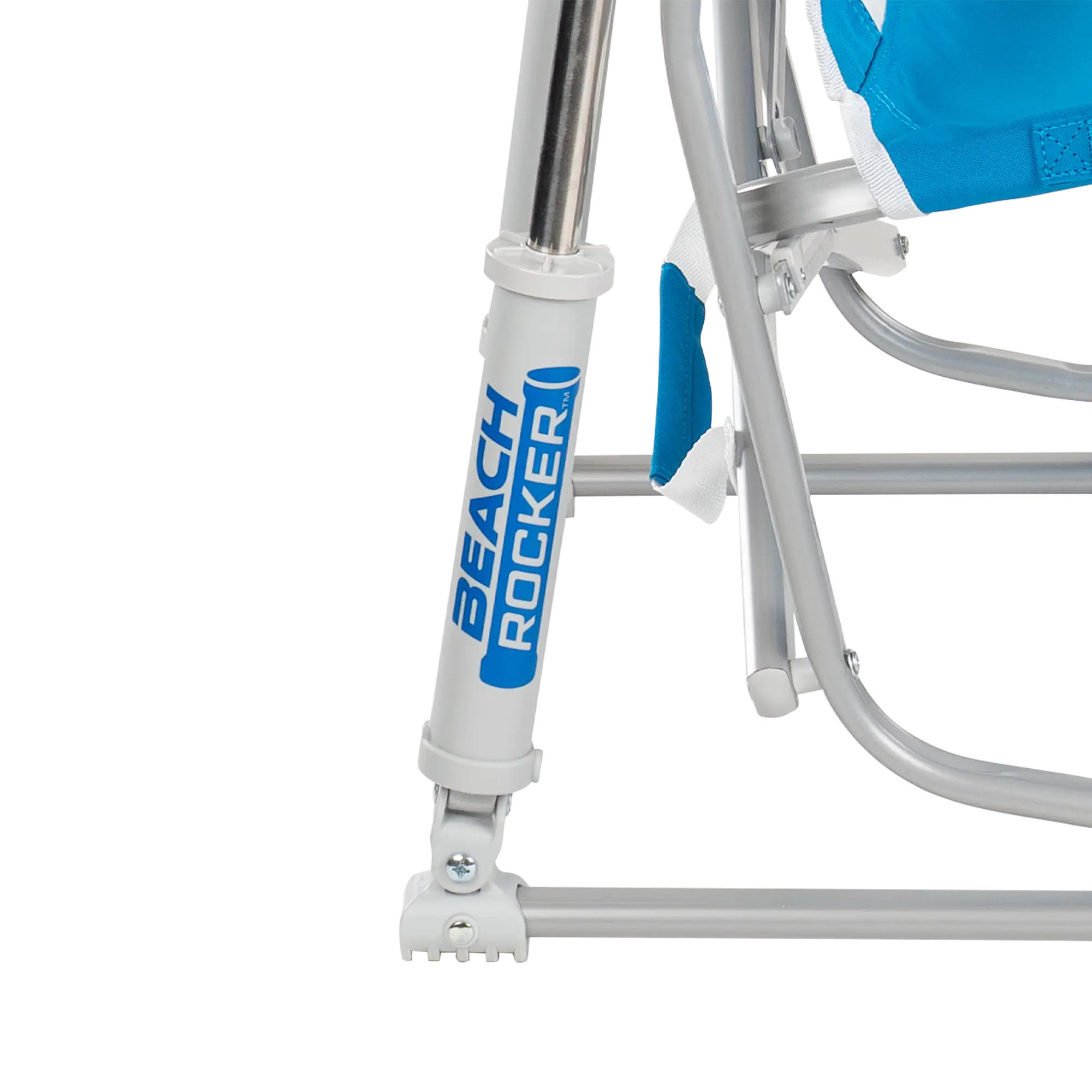 Patented Spring-Action Beach Rocker - Choice 712 - Heavy-Duty Kickback Rocker with Beverage Holder Detail