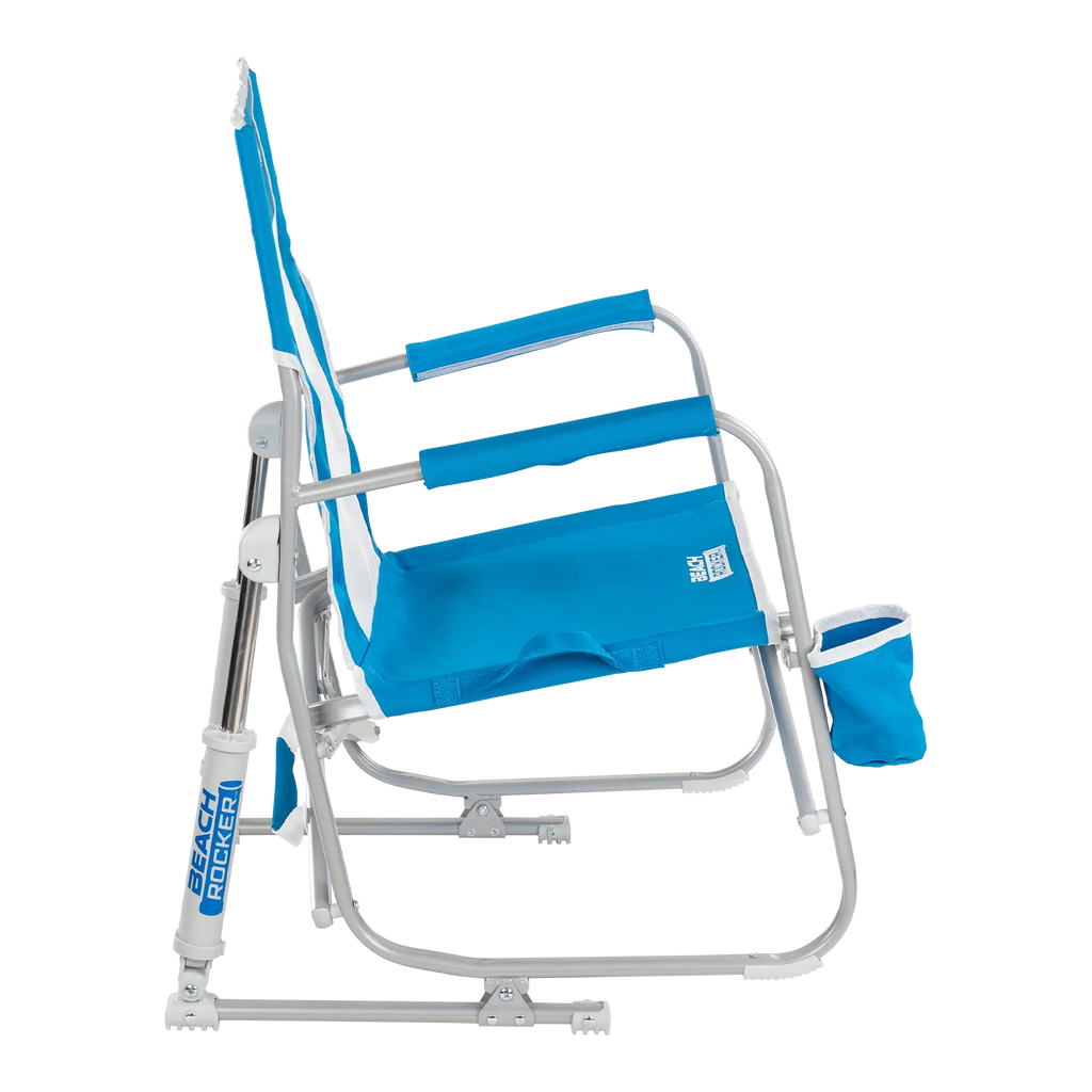 Patented Spring-Action Beach Rocker - Choice 712 - Heavy-Duty Kickback Rocker with Beverage Holder Detail