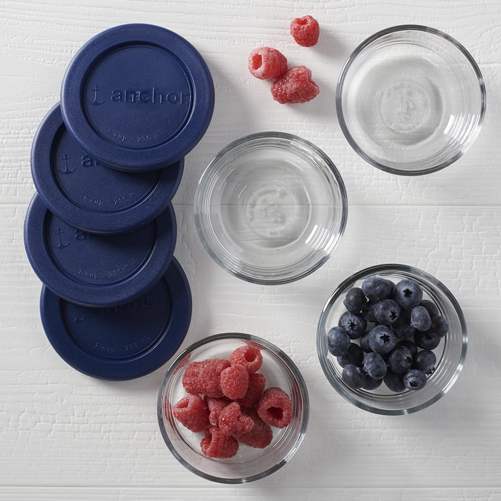 Whimsical Doughnut Glass Food Storage Containers with Lids, 1 Cup Round, Set of 4 - Fun Food Fidget Cookie Squishable Toy Detail