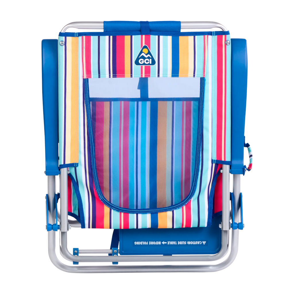 Reclining Beach Big Surf with Slide Table - Choice 334 - Multi-Position Outdoor Beach Chair with Pillow Detail