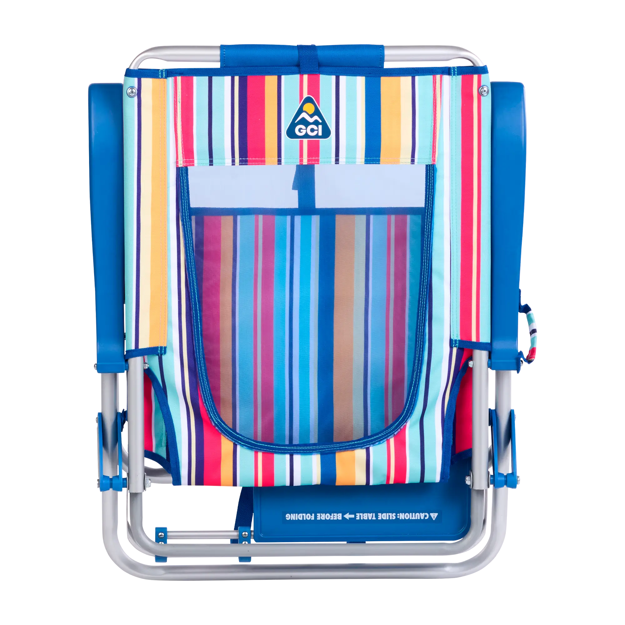 Reclining Beach Big Surf with Slide Table - Choice 334 - Multi-Position Outdoor Beach Chair with Pillow Detail
