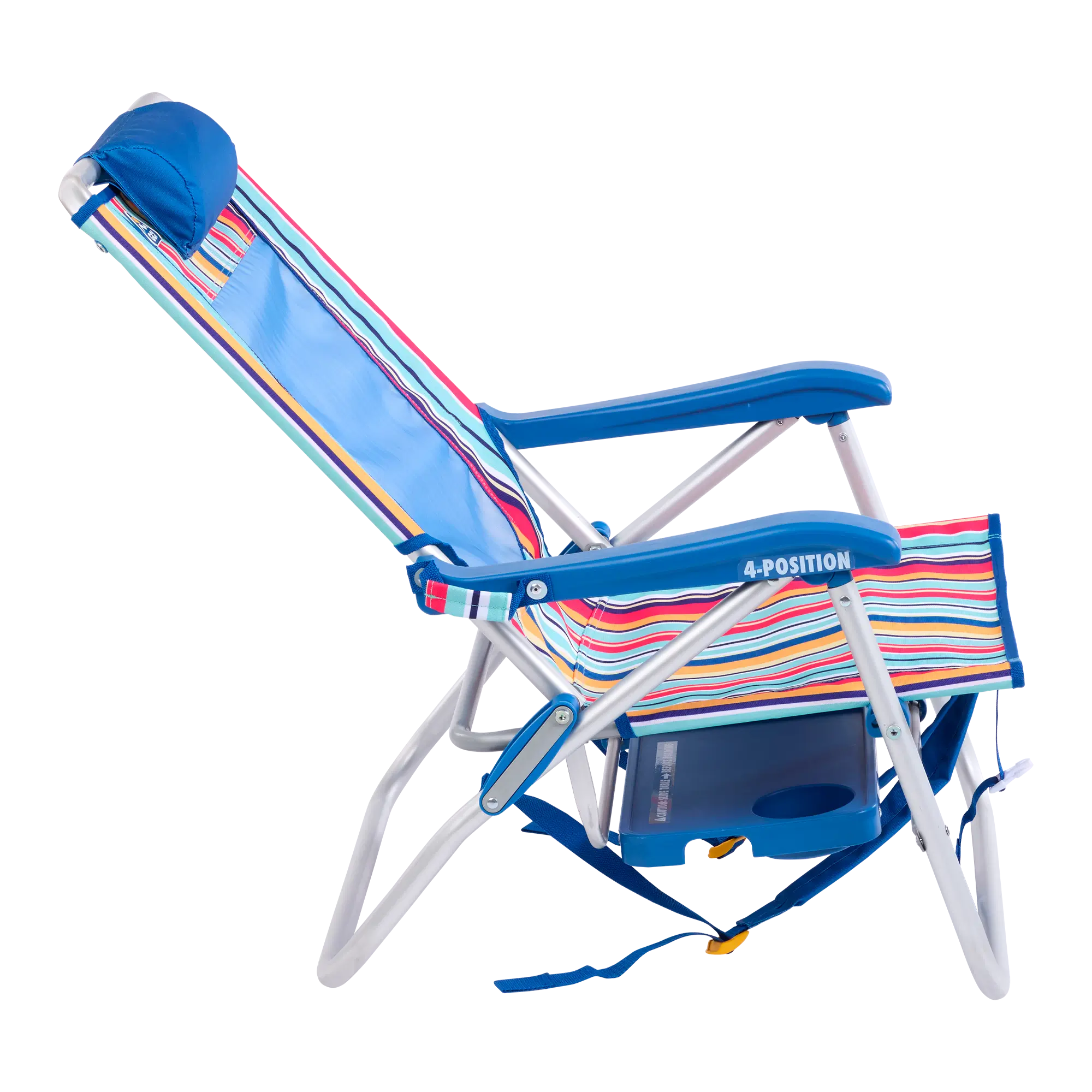 Reclining Beach Big Surf with Slide Table - Choice 334 - Multi-Position Outdoor Beach Chair with Pillow Detail