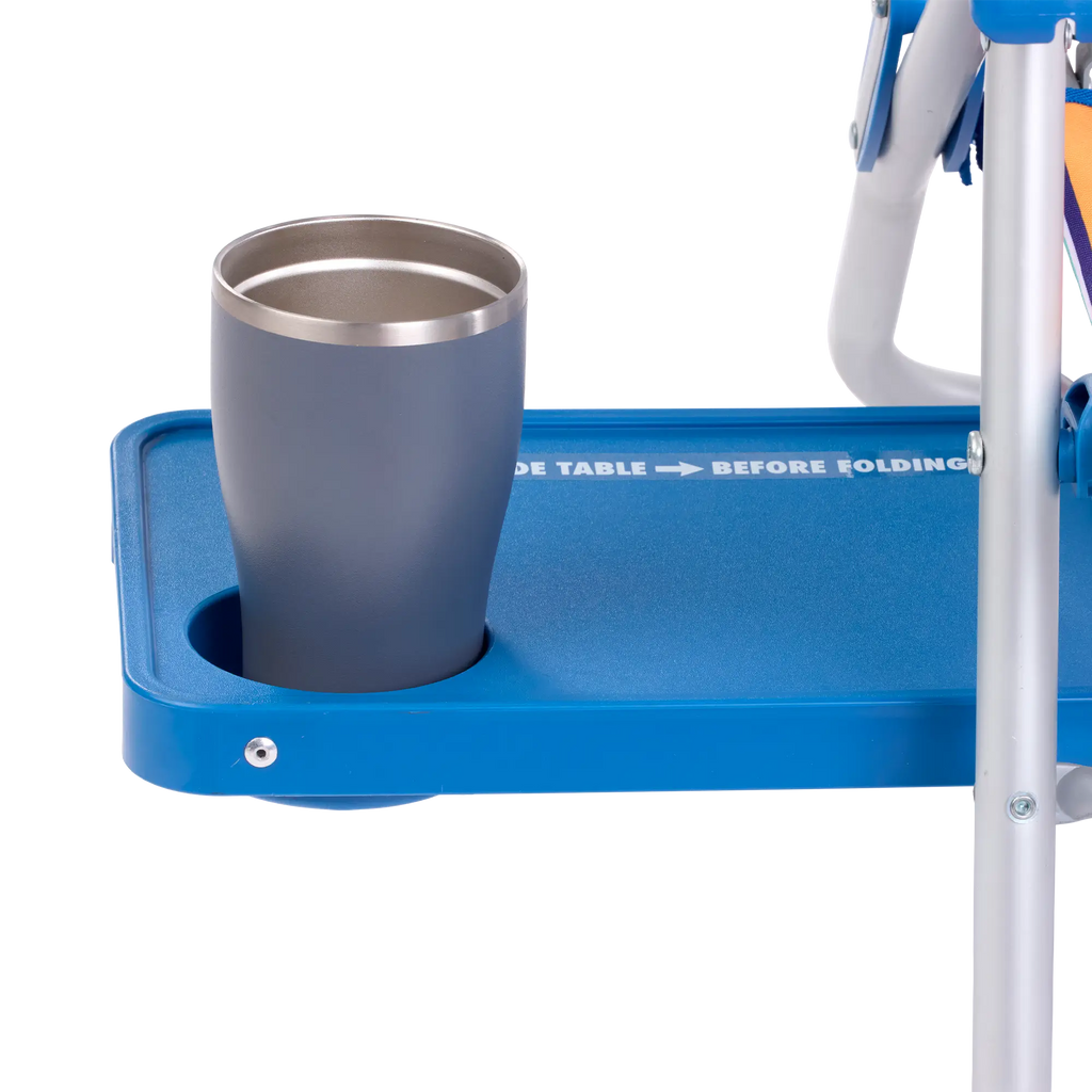 Reclining Beach Big Surf with Slide Table - Choice 334 - Multi-Position Outdoor Beach Chair with Pillow Detail