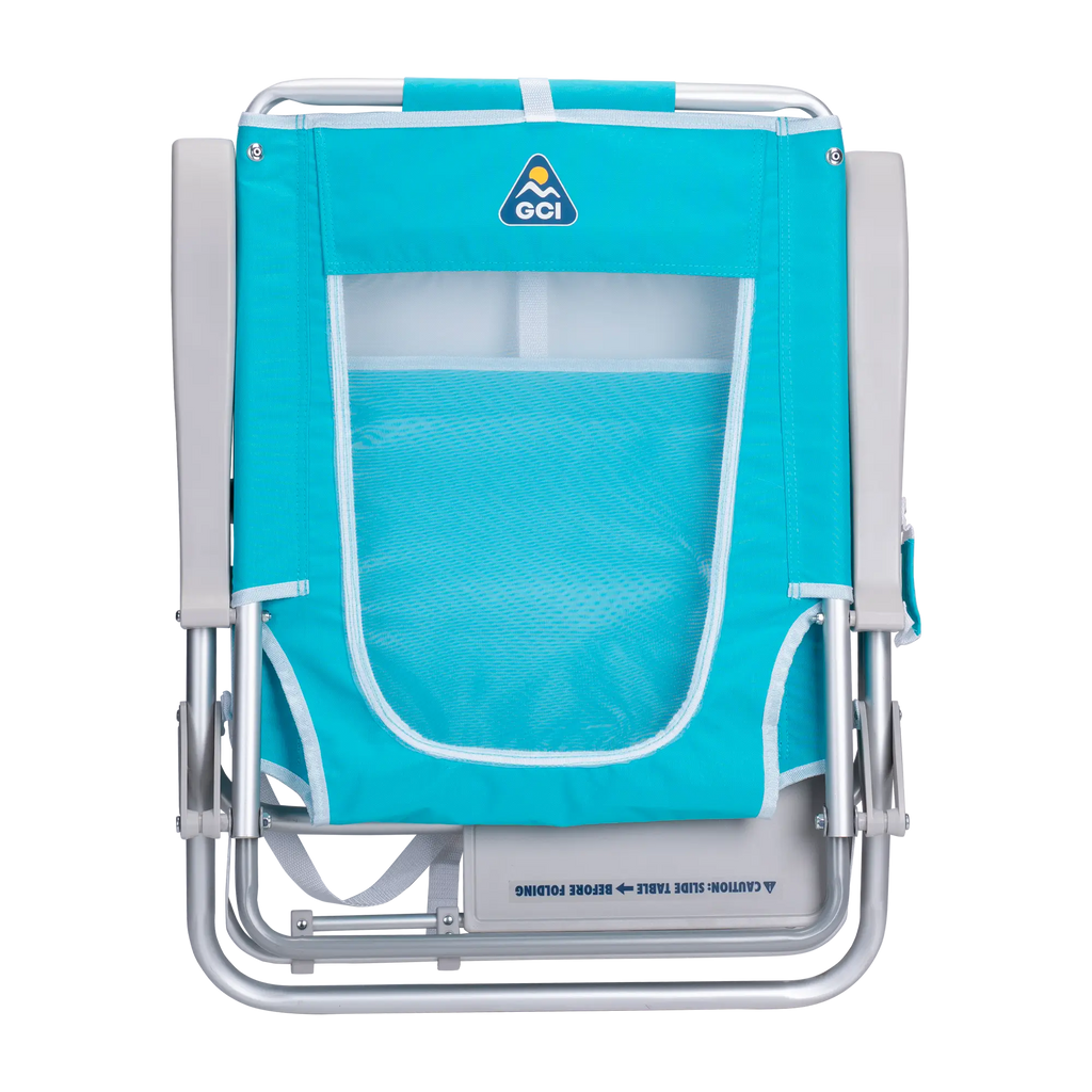 Reclining Beach Big Surf with Slide Table - Choice 334 - Multi-Position Outdoor Beach Chair with Pillow Detail