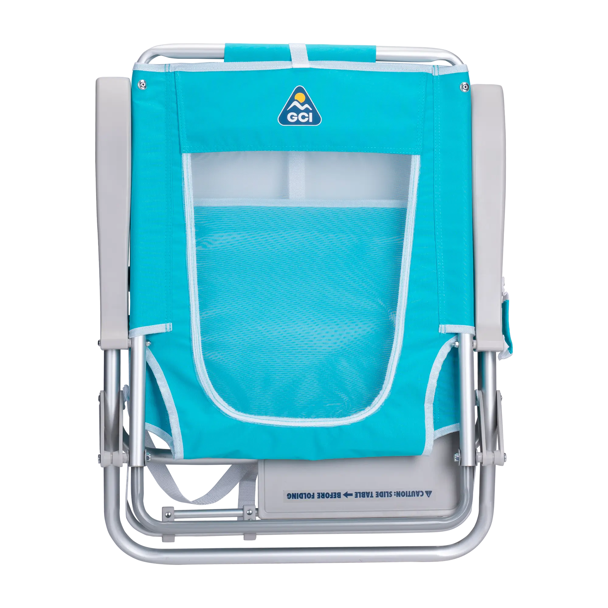 Reclining Beach Big Surf with Slide Table - Choice 334 - Multi-Position Outdoor Beach Chair with Pillow Detail