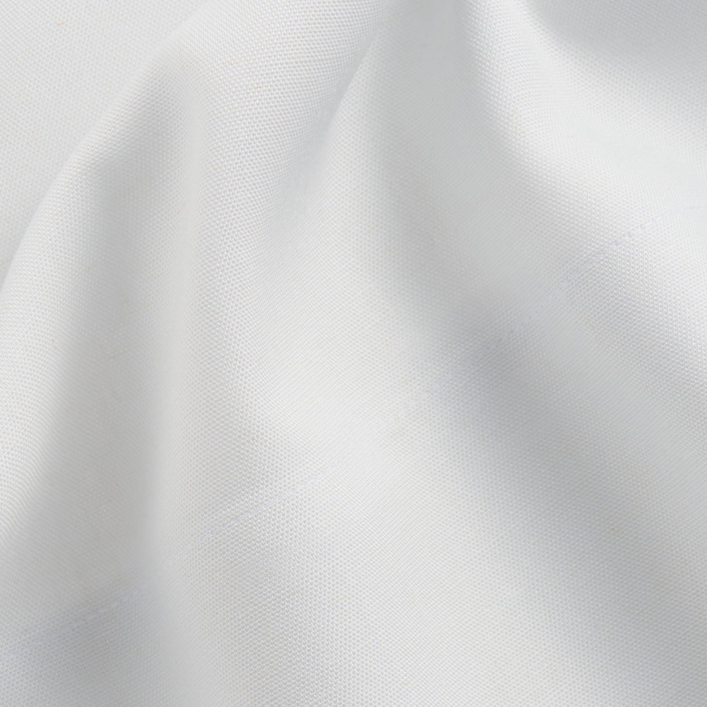 Cooling Sateen 4-Piece White Lyocell & Linen Blend Percale Bed Sheet Set, Queen - Cooling Hotel Quality Bedding Sheets and Pillowcases Detail