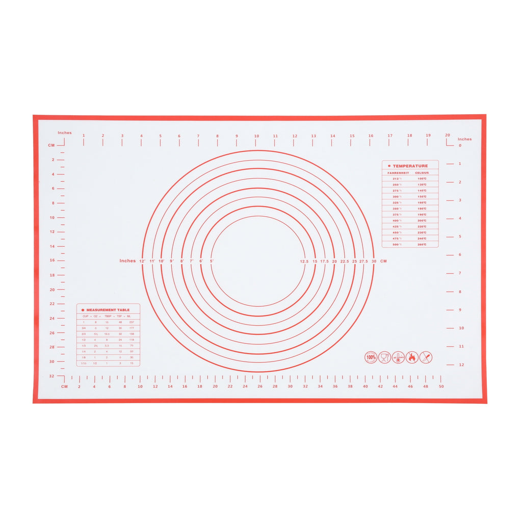 Time-Saving Reusable Silicone 24"x 18" Pastry Mat with Measurements - Innovative Kitchen Helper for Modern Cooking Detail