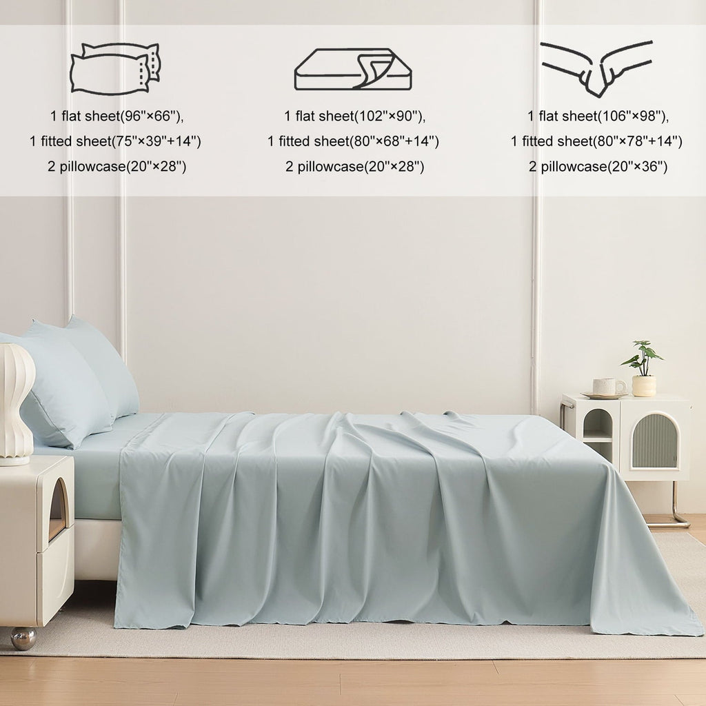 Premium Egyptian Cotton Sheets Set 4 Piece Queen/Full Size Sheet Set, Soft & Lightweight And Breathable ding Set, Fitted Sheet, Flat Sheet & ... - Luxury Bed Sheet Set with Deep Pockets Detail