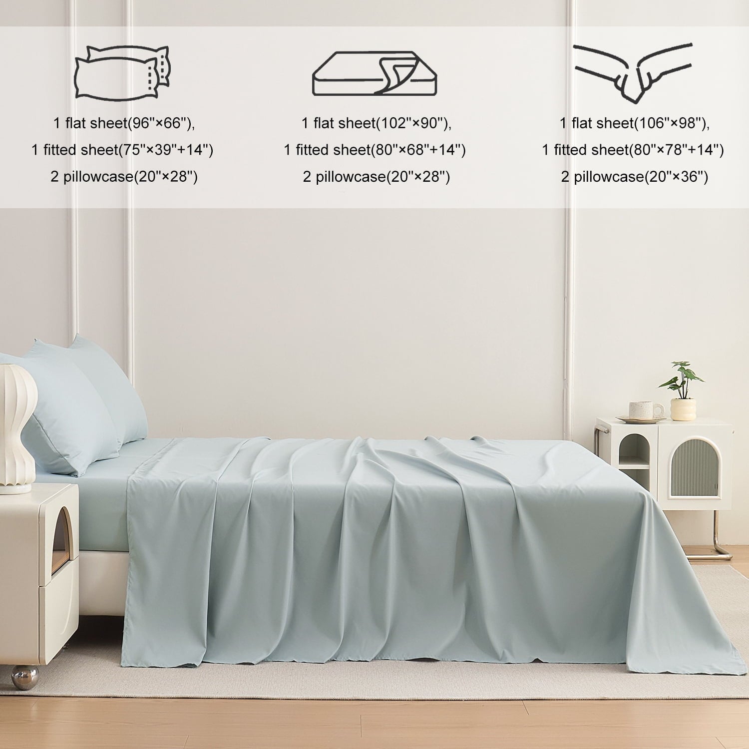 Premium Egyptian Cotton Sheets Set 4 Piece Queen/Full Size Sheet Set, Soft & Lightweight And Breathable ding Set, Fitted Sheet, Flat Sheet & ... - Luxury Bed Sheet Set with Deep Pockets Detail