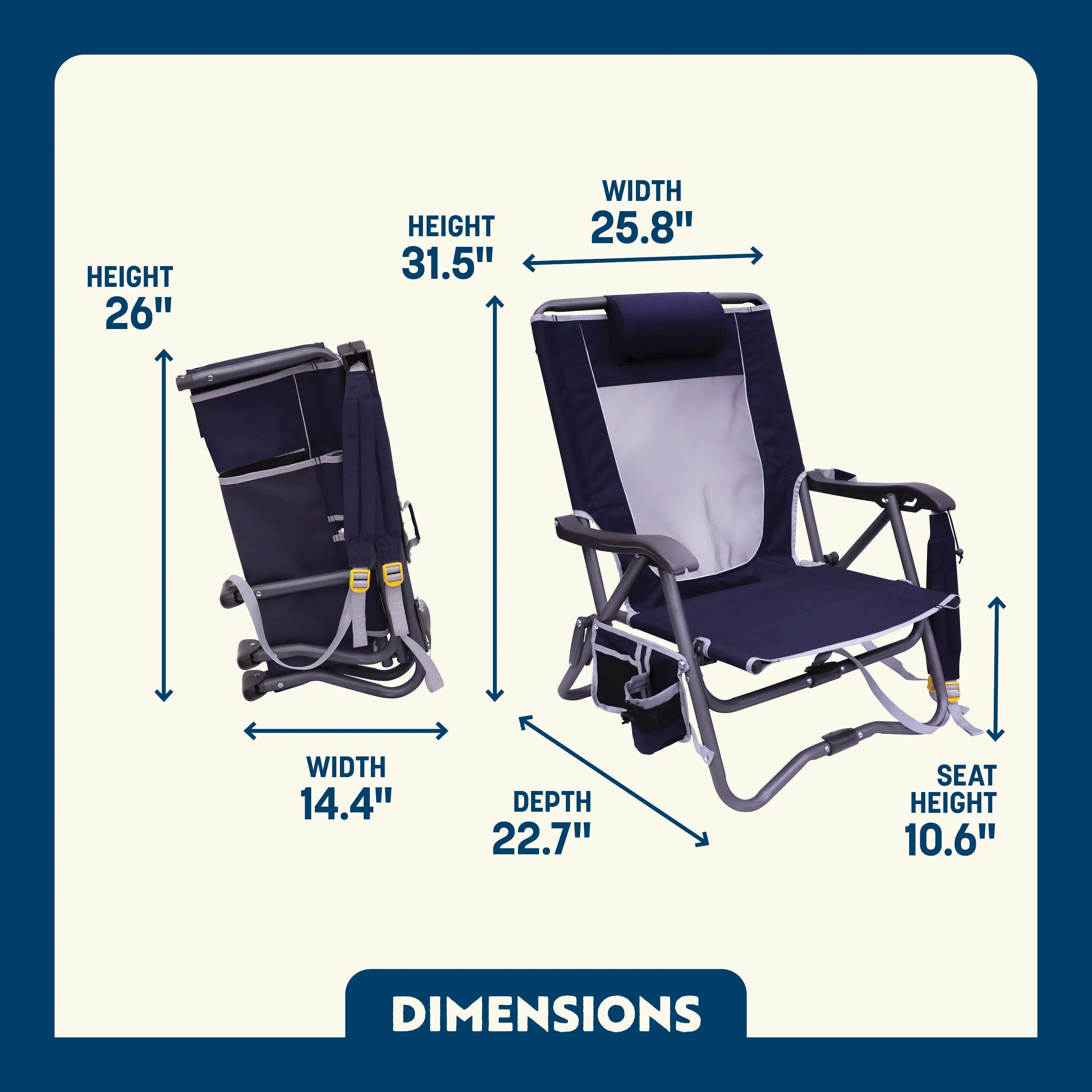 Micro-Folding Bi-Fold Slim Event Chair - Choice 334 - Space-Saving Micro-Folding Chair for Backpacking Detail