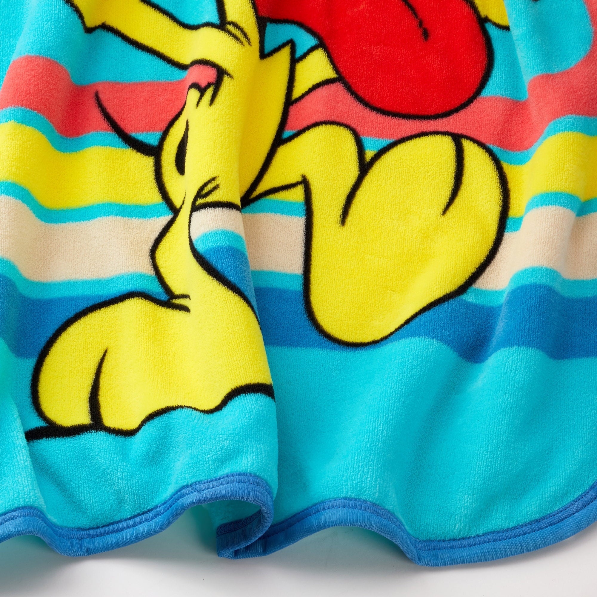 Reversible Sherpa Kids Blue Print Fleece Throw Blanket, 46 x 60 - Super Soft Reversible Sherpa Flannel Blanket Detail