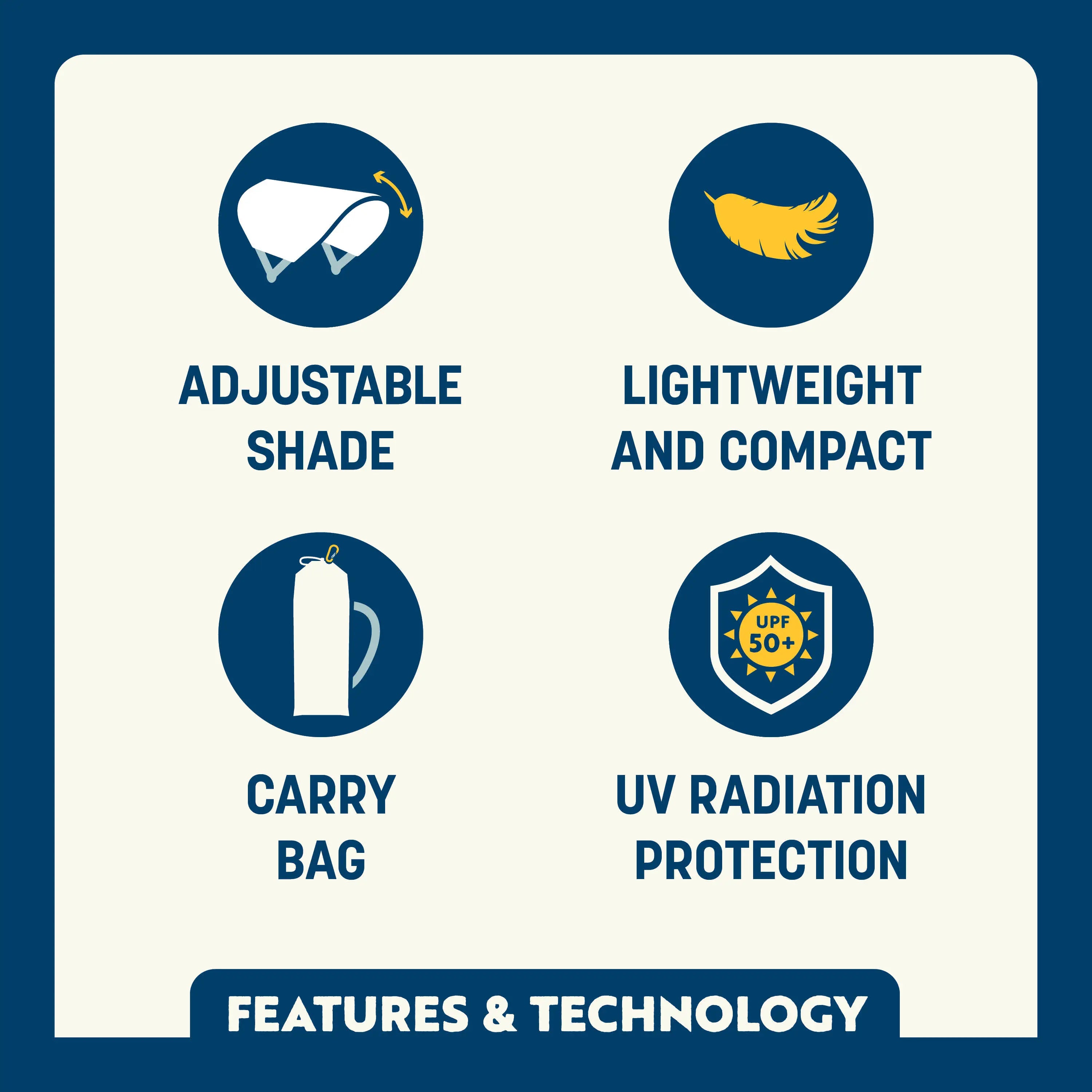 Heavy Duty SunShade Accessory - Choice 361 - SunShade Canopy for Beach & Camping Detail