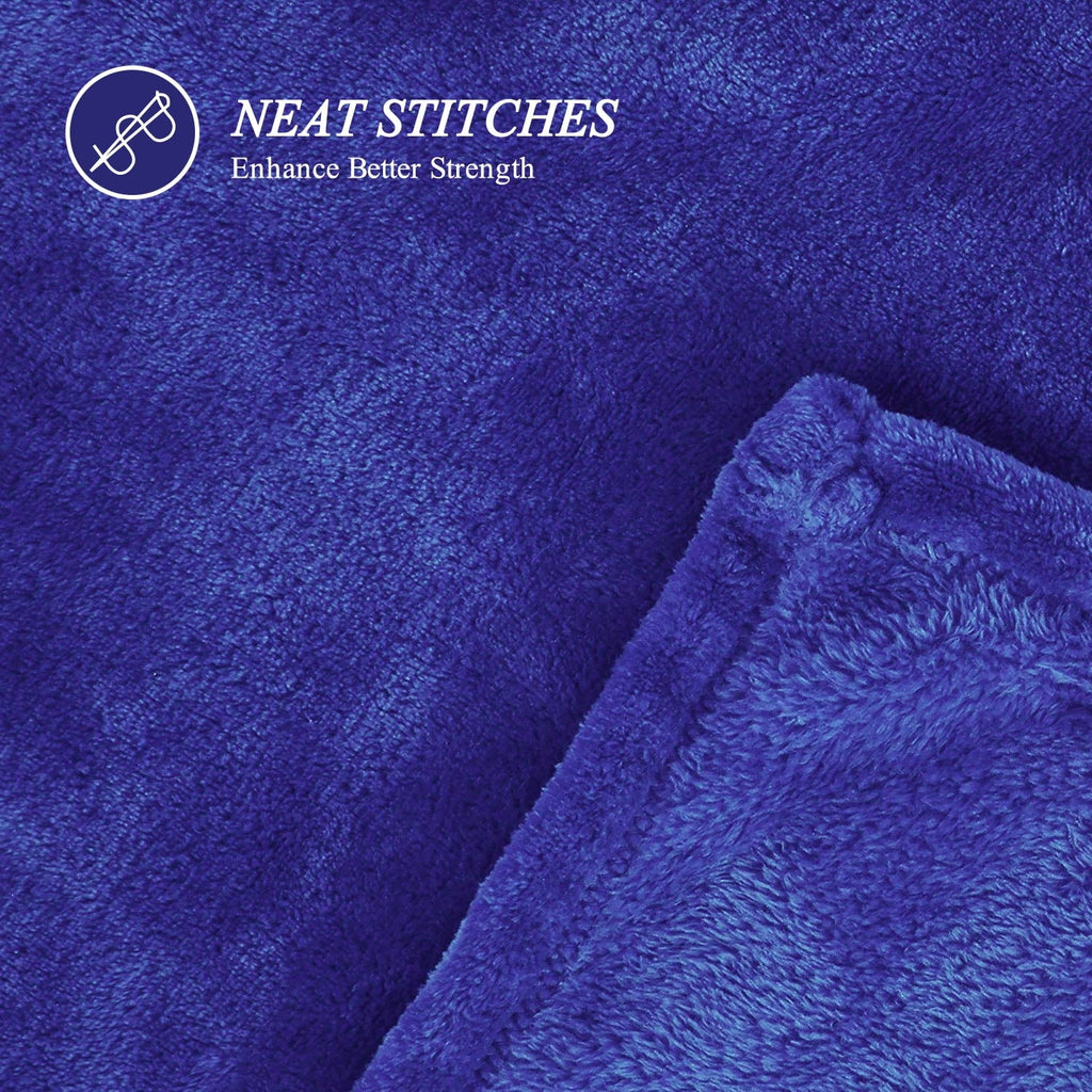 Super Soft Flannel Large Navy Fleece Throw Blankets, Throw Size Soft Fuzzy Blanket for Women Men and s, All Season Lightweight Microfibe... - Lightweight Plush Warm Blanket for All Seasons Detail