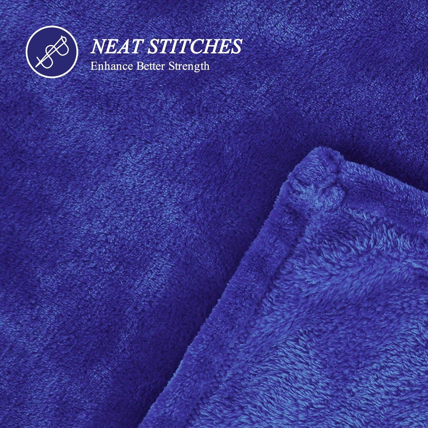 Super Soft Flannel Large Navy Fleece Throw Blankets, Throw Size Soft Fuzzy Blanket for Women Men and s, All Season Lightweight Microfibe... - Lightweight Plush Warm Blanket for All Seasons Detail