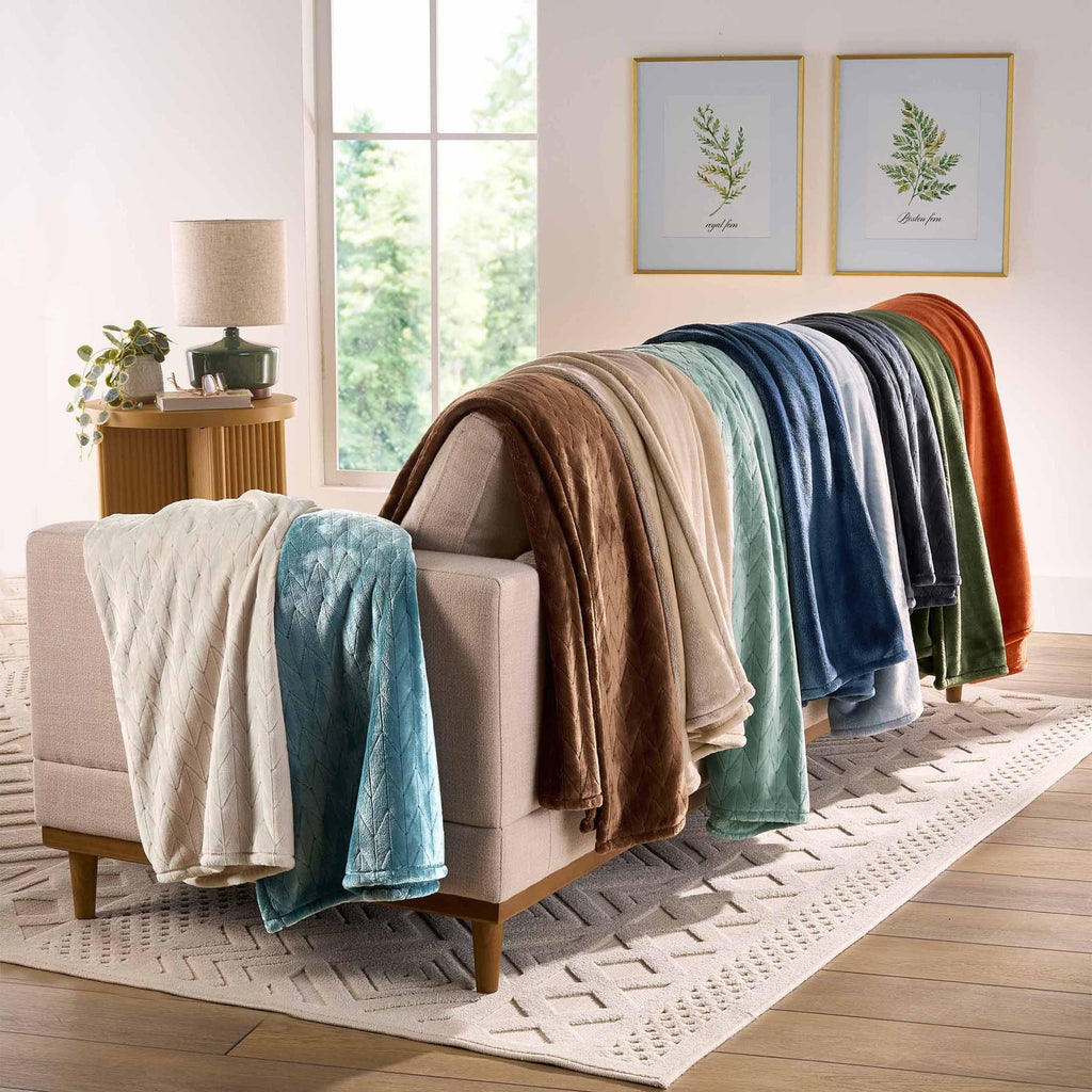Reversible Sherpa Textured Velvet Plush Soft Fleece Throw Blanket, Oversized, Greystone - Lightweight Plush Warm Blanket for All Seasons Detail